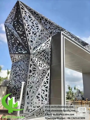 Μεταλλικό τοίχωμα 3D σχήμα φύλλο αλουμινίου CNC κόψιμο Custom made τοίχωμα πάνελ