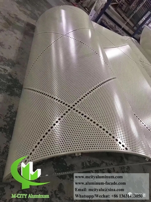 1.5-10mm διάτρηση μεταλλικής πρόσοψης επένδυση τοίχων πλάκες αλουμινίου φύλλο PVDF επίστρωση