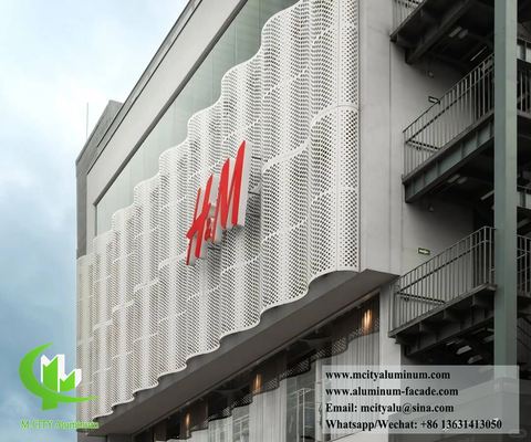 Διακοσμητική επένδυση τοίχου συστήματος πρόσοψης από διάτρητο αλουμίνιο εργοστάσιο Κίνας