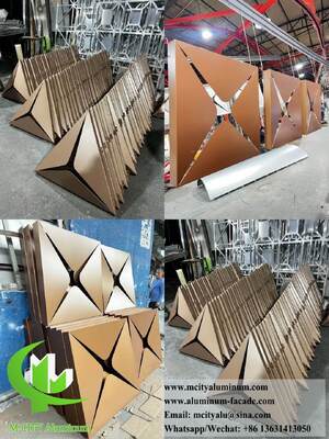 Προσαρμοσμένα πάνελ οροφής αλουμινίου κομμένα με λέιζερ αναβαθμίζουν εσωτερικούς χώρους εμπορικών και πολυτελών κτιρίων