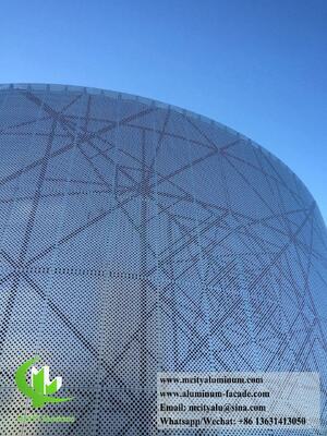 3003 Κράμα αλουμινίου Πάνελ πρόσοψης αλουμινίου Κατασκευασμένο κατά παραγγελία για αρχιτεκτονικό όραμα