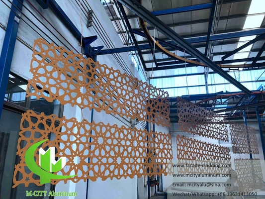 Μεταλλικά πάνελ τοίχων για το τζαμί Mashrabiya φύλλο αλουμινίου αραβικό σχέδιο για τοίχο επένδυση σύστημα πρόσοψης