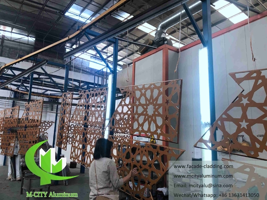 Μεταλλικές τοιχοειδείς πλάκες με laser cut φύλλο αλουμινίου προσόψεις για το τζαμί Mashrabiya