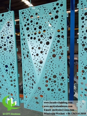3D σχεδιασμός Διατρυφωμένο αρχιτεκτονικό αλουμίνιο προσόψεως laser cut για τοίχο ξενοδοχείου επένδυση