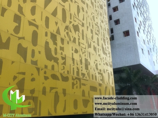 Διατρητική μεταλλική οθόνη για τοίχο για εξωτερική διακόσμηση μεταλλικών προσόψεων
