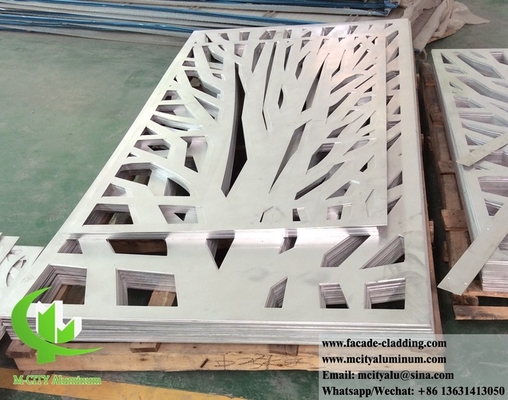 Μεταλλική επένδυση με laser cut metal screen sheet αλουμινίου για πρόσοψη, τοίχο, φράχτη, μπαλκόνι