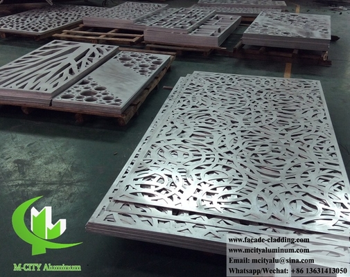 Μεταλλική επένδυση με laser cut metal screen sheet αλουμινίου για πρόσοψη, τοίχο, φράχτη, μπαλκόνι