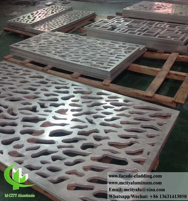 Μεταλλική επένδυση με laser cut metal screen sheet αλουμινίου για πρόσοψη, τοίχο, φράχτη, μπαλκόνι