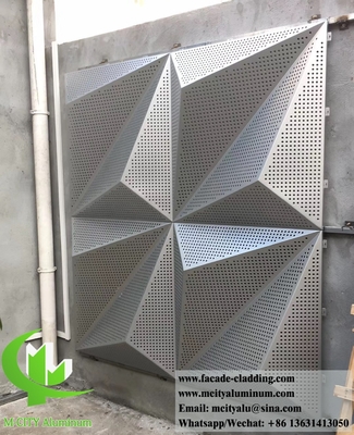 3D σχήμα φύλλο μετάλλου αλουμινίου προσόψεις φύλλο διάτρησης χρυσό χρώμα