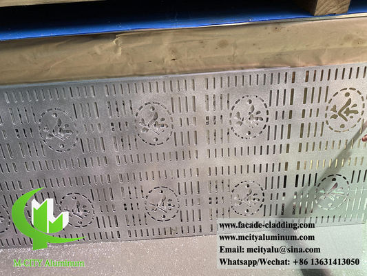 Δερματοποιημένο διάτρητο μεταλλικό οθόνη πλάκας από στερεό αλουμίνιο για επένδυση τοίχου οροφής