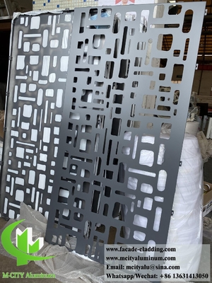 Εικόνα με laser cut metal screen πλακάκια αλουμινίου για διακόσμηση κτιρίων 3mm ανθεκτικά στην σκουριά