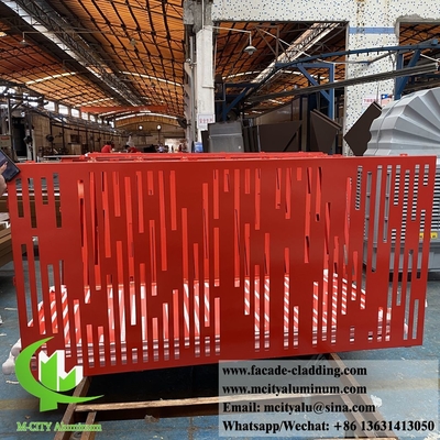 Εικόνα με laser cut metal screen πλακάκια αλουμινίου για διακόσμηση κτιρίων 3mm ανθεκτικά στην σκουριά