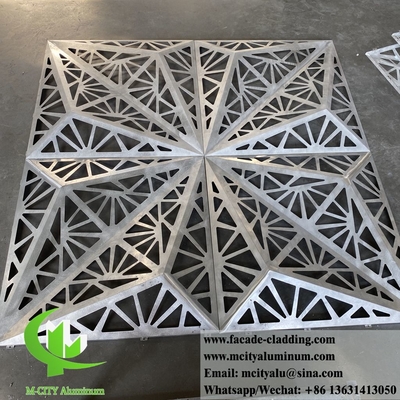 Λάιζερ κόψιμο διακοσμητικό σχέδιο 3D σχεδιασμού σύστημα μεταλλικής πρόσοψης φύλλο αλουμινίου με κούφια σχέδια