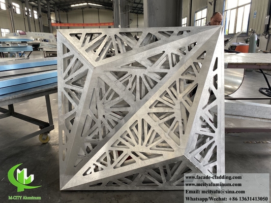 Λάιζερ κόψιμο διακοσμητικό σχέδιο 3D σχεδιασμού σύστημα μεταλλικής πρόσοψης φύλλο αλουμινίου με κούφια σχέδια
