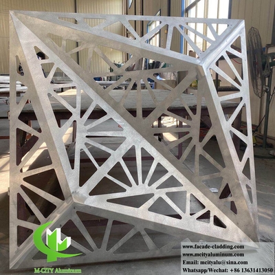 Λάιζερ κόψιμο διακοσμητικό σχέδιο 3D σχεδιασμού σύστημα μεταλλικής πρόσοψης φύλλο αλουμινίου με κούφια σχέδια