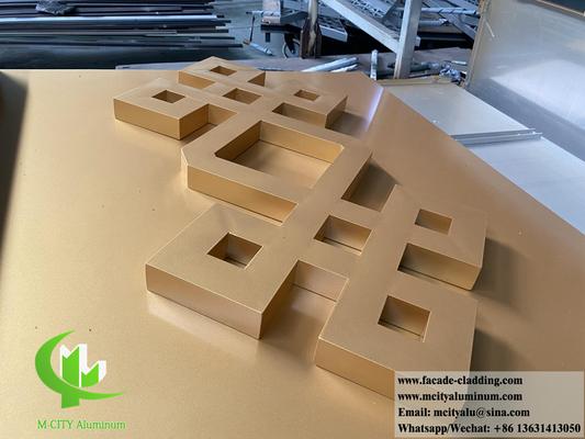 3D σχεδιασμός στερεό αλουμινίου τοίχος επένδυση κομμάτι χρώμα 3mm συγκόλληση εξωτερικό τοίχο προσώπου