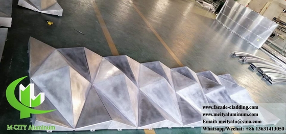 3D μεταλλική επένδυση συμπαγή πάνελ αλουμινίου ανθεκτικό χρώμα εξωτερική διακόσμηση