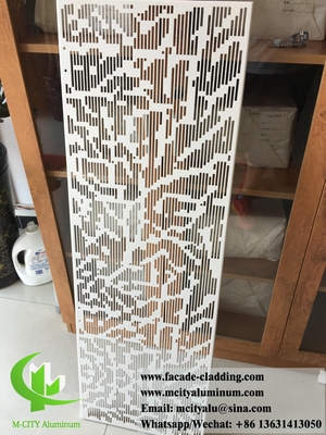 Δένδρο Leaf σχεδιασμός μεταλλική πρόσοψη επένδυση φύλλο αλουμινίου με μοτίβα 3mm πάχος σκόνη επικαλυμμένη