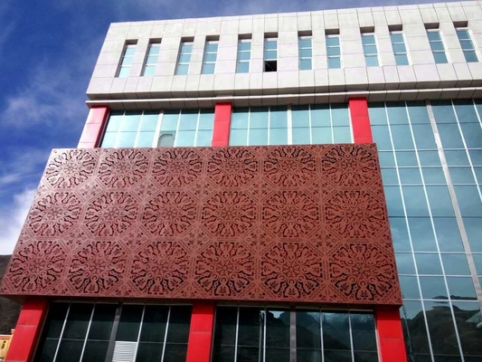 Πυροπλαστική με διάτρητο μεταλλικό φύλλο από αλουμίνιο PVDF για πρόσοψη κτιρίων πάχους 3 mm