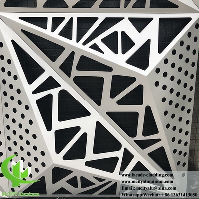 Αλουμινένιο τοίχο επένδυση στερεά πάνελ 3D σχεδιασμός με διακοσμητικά μοτίβα για την πρόσοψη του κτιρίου