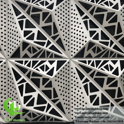 Προσαρμοσμένη μεταλλική επένδυση τοίχου 3D σχήμα φύλλο εξωτερικής οροφής αλουμινίου 1m x 1m χρώμα κομματιού