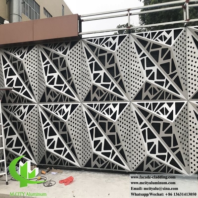 Αλουμινένιο τοίχο επένδυση στερεά πάνελ 3D σχεδιασμός με διακοσμητικά μοτίβα για την πρόσοψη του κτιρίου