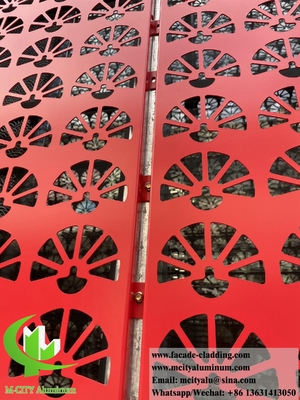 Αρχιτεκτονική laser cut metal wall cladding αλουμινίου PVDF επίστρωση 15 χρόνια εγγύηση χρώματος εξωτερική διακόσμηση