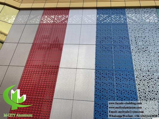 Διακοσμητική μεταλλική οροφή τοίχου αλουμινίου πρόσοψη με μοτίβα σχεδιασμό PVDF 15 χρόνια εγγύηση χρώματος