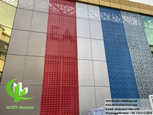 Διακοσμητική μεταλλική οροφή τοίχου αλουμινίου πρόσοψη με μοτίβα σχεδιασμό PVDF 15 χρόνια εγγύηση χρώματος