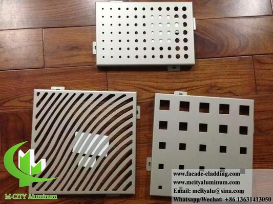 Κούφιο μοτίβο Μεταλλικό τοίχο επένδυση Πίνακα από στερεό αλουμίνιο για το κτίριο Προσωπική διακόσμηση οροφής PVDF ανθεκτική