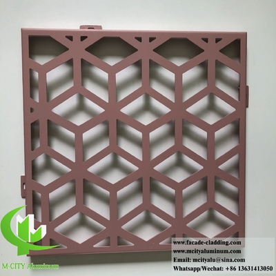 Μεταλλική οθόνη Laser Cut Αλουμινίου οθόνη 10 mm Χάλκινο χρώμα για διακόσμηση χώρου