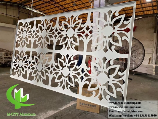 Μεταλλική οθόνη Laser Cut Αλουμινίου οθόνη 10 mm Χάλκινο χρώμα για διακόσμηση χώρου