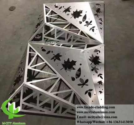 3D Πίνακες Αλουμινίου Laser Cut Design Powder Coated Akzo Nobel για εξωτερική οροφή τοίχου