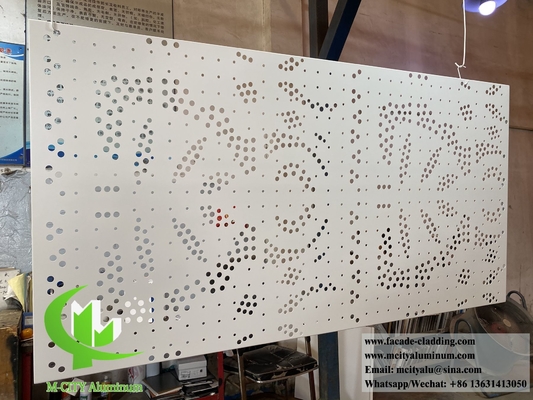 3D Design Metal Cladding System Αλουμινένιο Παράθυρο Πατώματος με διάτρητο σχέδιο