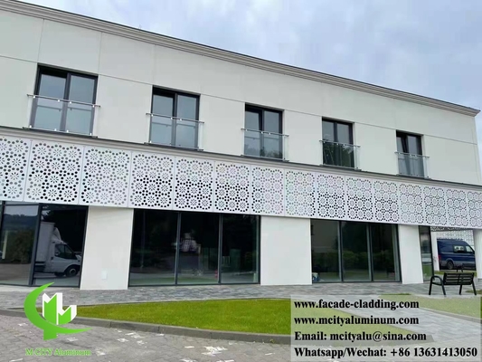 Εικόνα μεταλλικής οθόνης με laser cut Aluminium Perforated Facade Panel για τοίχο