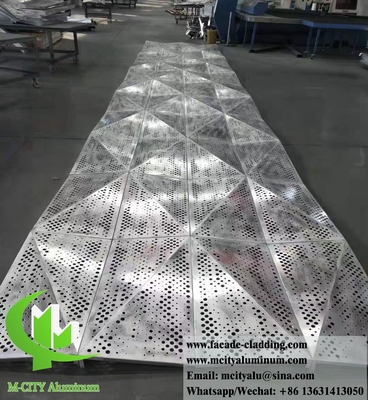 3D Design Metal Cladding System Αλουμινένιο Παράθυρο Πατώματος με διάτρητο σχέδιο