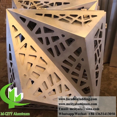 Μεταλλικές προσόψεις Αλουμινίου Laser Cut Screen 3D σχήμα εξωτερικό τοίχο επένδυση διακόσμηση Αρχιτεκτονική