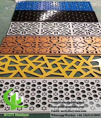 Διακοσμητική μεταλλική οθόνη με laser cut φύλλο αλουμινίου αρχιτεκτονικά μεταλλικά οικοδομικά υλικά