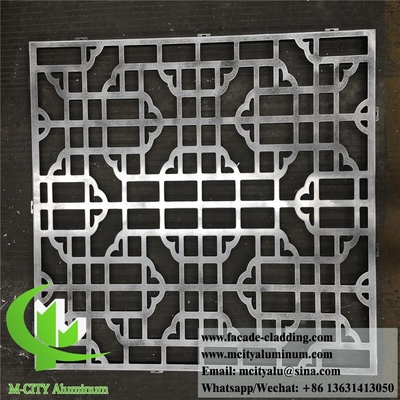 Διακοσμητική μεταλλική οθόνη με laser cut φύλλο αλουμινίου αρχιτεκτονικά μεταλλικά οικοδομικά υλικά