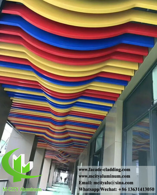 Κόκκινο χρώμα Μεταλλική επένδυση 3D σχεδιασμός για την διακόσμηση τοίχων προσώπου