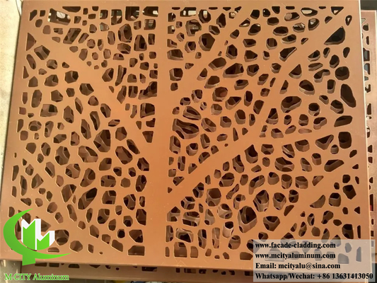 Μεταλλικά πίνακες τοίχου Laser Cut Aluminium Screen Space Dividers 3mm πάχος
