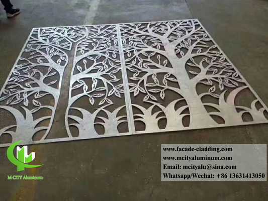 Μεταλλικά πίνακες τοίχου Laser Cut Aluminium Screen Space Dividers 3mm πάχος