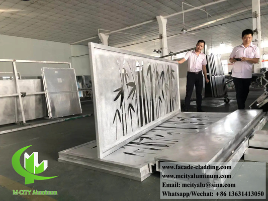 Μεταλλικά πάνελ τοίχων με laser cut αλουμινίου διαχωριστικά χώρου οθόνης
