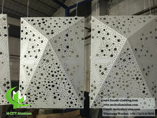 Μεταλλική επένδυση 3D σχήμα Αρχιτεκτονικό φύλλο αλουμινίου για τοίχο διακόσμηση προσόψεις Σύστημα κατά της σκουριάς