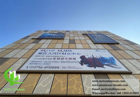 Καλή τιμή Πίνακας από διάτρητο αλουμίνιο με επίστρωση σκόνης με προσαρμόσιμα χρώματα RAL και CNC Laser Cutting για επένδυση προσόφων σε απευθείας σύνδεση