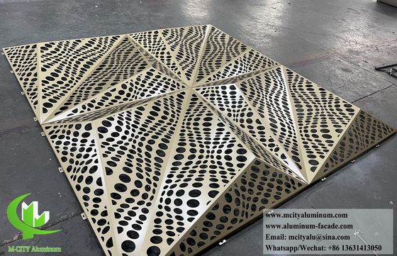 Καλή τιμή Μεταλλικά καλυμμένα πλαίσια αλουμινίου για εξωτερική διακόσμηση τοίχων 3D σχήμα με διάτρηση σε απευθείας σύνδεση