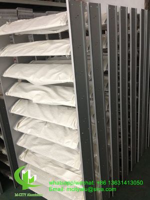 Καλή τιμή στρώση σκόνης Αρχιτεκτονική πτέρυγα αλουμινίου με ελλειπτικό σχήμα για το σύστημα σταθερών παραθύρων προσόψεων σε απευθείας σύνδεση