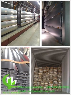 Καλή τιμή Σταθερό ηλιακό μαντήλι Αρχιτεκτονικό μαντήλι από αλουμίνιο με οβάλ προφίλ για το τείχος κουρτίνας προσώπου σε απευθείας σύνδεση