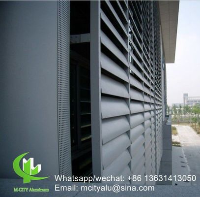 Καλή τιμή 400 mm Powder Coated Aluminum Aerofoil Louver με ελλειπτικό σχήμα για τοίχο κουρτίνας προσόψεως σε απευθείας σύνδεση