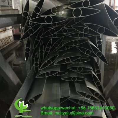 Καλή τιμή 150mm ηλιακή σκιά Σταθερό ηλιακό μαντήλι Αρχιτεκτονικό αλεξίπτωτο προφίλ αλουμινίου μαντήλι για ηλιακή σκιά παράθυρο σε απευθείας σύνδεση